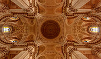 The vaults of the transept