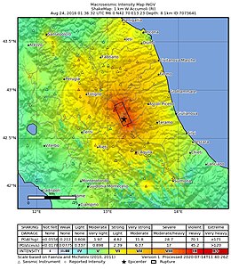 USGS ShakeMap of the earthquake