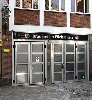 Rückseite des Grundstücks der Brauerei „Im Füchschen“ an der Ritterstraße Nr. 41