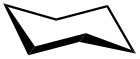 Sesselkonformation von Cyclohexan