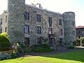 The facade of the Chateau; the wider windows and ceremonial entrance were added in the 17th century