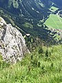 Blick von der Roten Flüh auf das Gimpelhaus