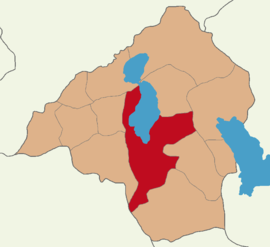 Map showing Eğirdir District in Isparta Province