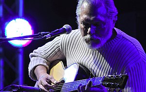 Kaukonen performing at the Crossroads Guitar Festival, 2009