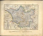Züllichau im äußersten Osten der Provinz Brandenburg auf einer Karte von 1849