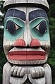 Saxman Totem Parkı'nda bir totem direği, Ketchikan, Alaska.