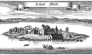 Wörth castle on the island of Wörth, Worthsee