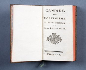 Die erste Ausgabe des Candide bei Cramer in Genf, 1759