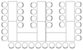 Blockbestuhlung in E-Form