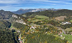 Southeast view of Breitenstein