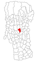 Location in Argeș County