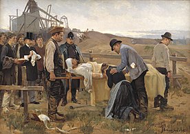 A wounded worker (1895)