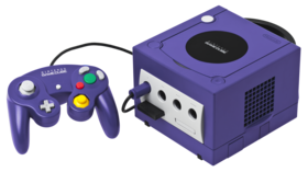 Indigókék GameCube kontrollerrel