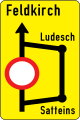 16a: Warning of an upcoming diversion