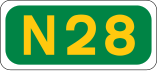 N28 road shield}}