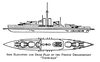 Line drawing of the Lyon class's arrangement