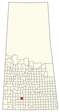 Location of the RM of Lawtonia No. 135 in Saskatchewan