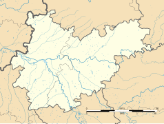 Mapa konturowa Tarn i Garonny, u góry znajduje się punkt z opisem „Montpezat-de-Quercy”