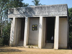 small decorated concrete structure