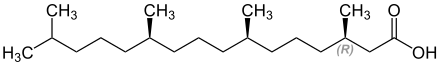 Struktur von (−)-(3R,7R,11R)-Phytansäure