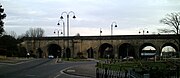 Brunel's railway arch in Chippenham (panoramic view)