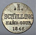 Hamburger Schilling von 1846, Wertseite Hamburgische Münze