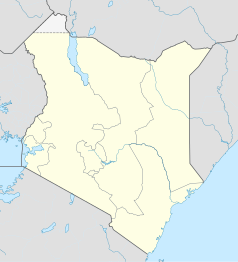 Mapa konturowa Kenii, w centrum znajduje się punkt z opisem „Isiolo”