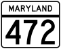 Maryland Route 472 marker