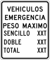 R12-7 Emergency vehicle weight limit