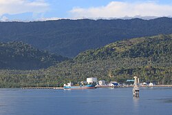 Pelabuhan umum untuk kapal kargo di Pagimana, Banggai, Indonesia.