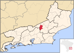 Location of Sumidouro in the state of Rio de Janeiro