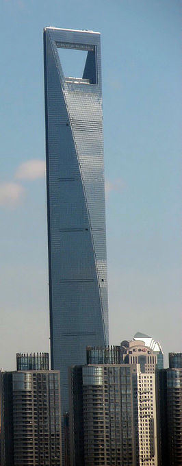 Shanghai World Financial Center in juli 2008