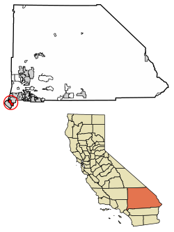 Location of Chino in San Bernardino County, California