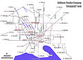 Baltimore Tram network 1945