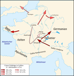 Caesars Feldzüge während des Gallischen Krieges