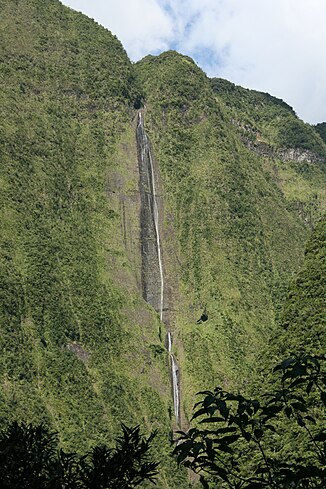 Cascade Blache (Reunion) – Ansicht von der Straße nach Salazie