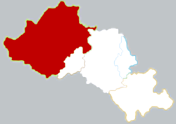 Location of Xinhua County within Loudi