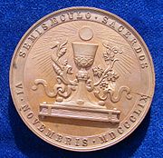 Rückseite der Medaille zum 50. Priesterjubiläum 1859