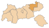 Lage des politischen Bezirks Kufstein