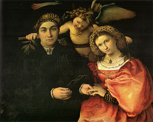 Porträt des Messer Marsilio und seiner Frau (Lorenzo Lotto)