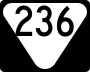 State Route 236 marker