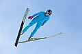 Jessica Jerome in flight at the U.S. Olympic Team Trials in Park City, UT.