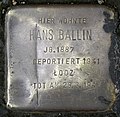 Stolperstein für Hans Ballin (Bachemer Straße 235)