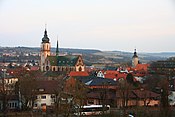 Blick über die Tauberbischofsheimer Altstadt mit dem Türmersturm im Hintergrund