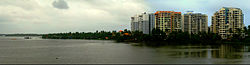 A view of Thevara from Kundannur bridge