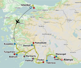 Routekaart van de Ronde van Turkije 2011