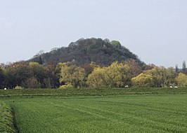 Zicht op de Siegdeich (dijk van de Sieg) van Buisdorf op de Riemberg