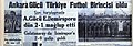 6 Haziran 1949 tarihli Ulus gazetesinde 1949 Türkiye Futbol Birinciliği