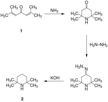 Reaktionsschemata von 2,2,6,6-Tetramethylpiperidin