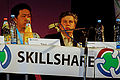 Ting Chen und Sebastian Blumenthal bei der Podiumsdiskussion von Skillshare